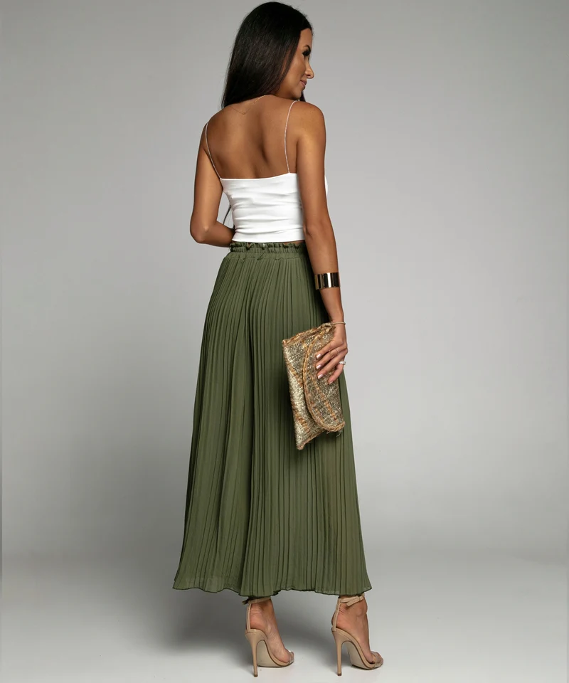 Plissee Hose Mira Khaki
