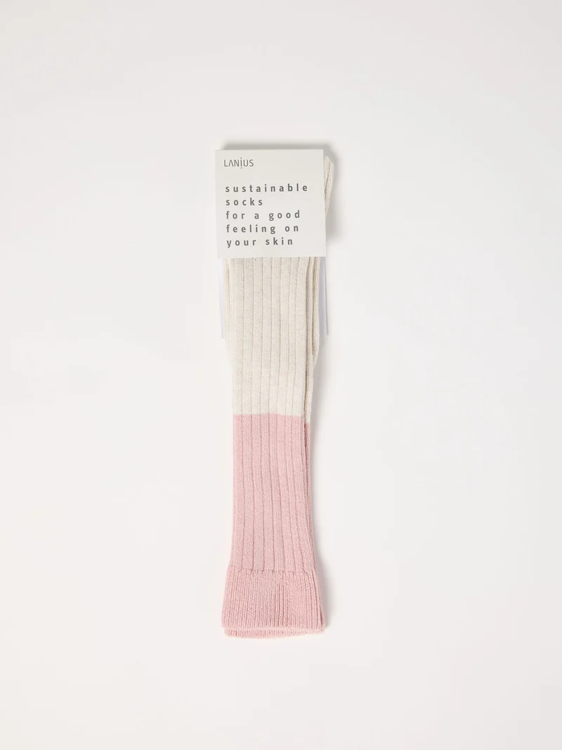 Colourblock Kniestrümpfe (GOTS)