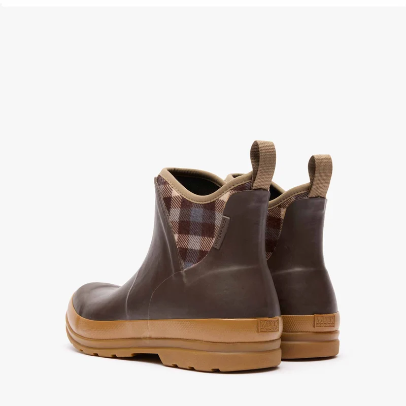 Damen Muck Originals Ankleboots mit Anziehlasche | Brown/Plaid/Gum