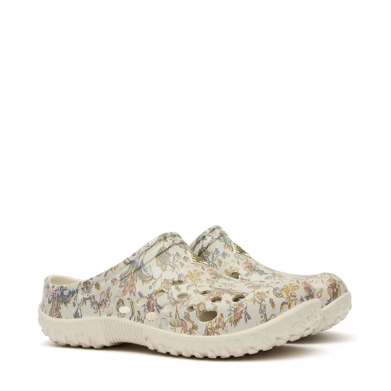 Damen Muckster Lite Clogs | Light Grey/Floral Print