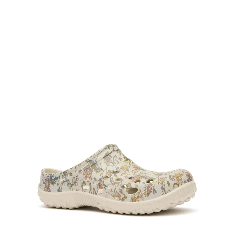 Damen Muckster Lite Clogs | Light Grey/Floral Print