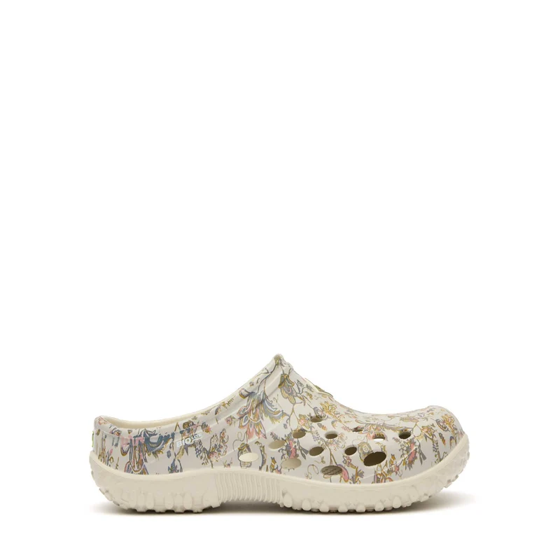 Damen Muckster Lite Clogs | Light Grey/Floral Print