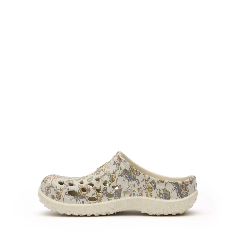 Damen Muckster Lite Clogs | Light Grey/Floral Print
