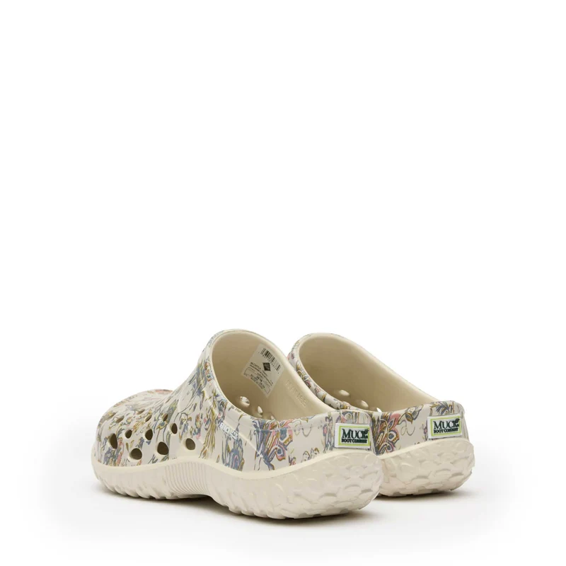 Damen Muckster Lite Clogs | Light Grey/Floral Print