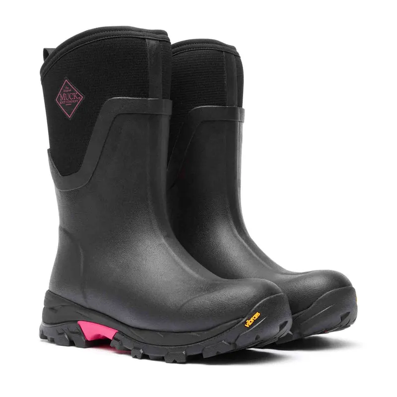 Damen Arctic Ice Vibram AG All Terrain Kurzstiefel | Black/Hot Pink