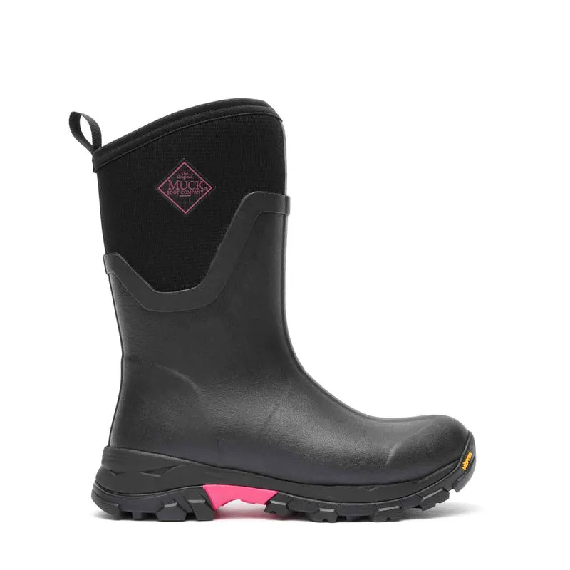 Damen Arctic Ice Vibram AG All Terrain Kurzstiefel | Black/Hot Pink