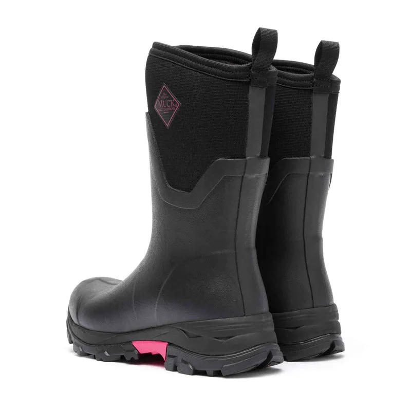 Damen Arctic Ice Vibram AG All Terrain Kurzstiefel | Black/Hot Pink