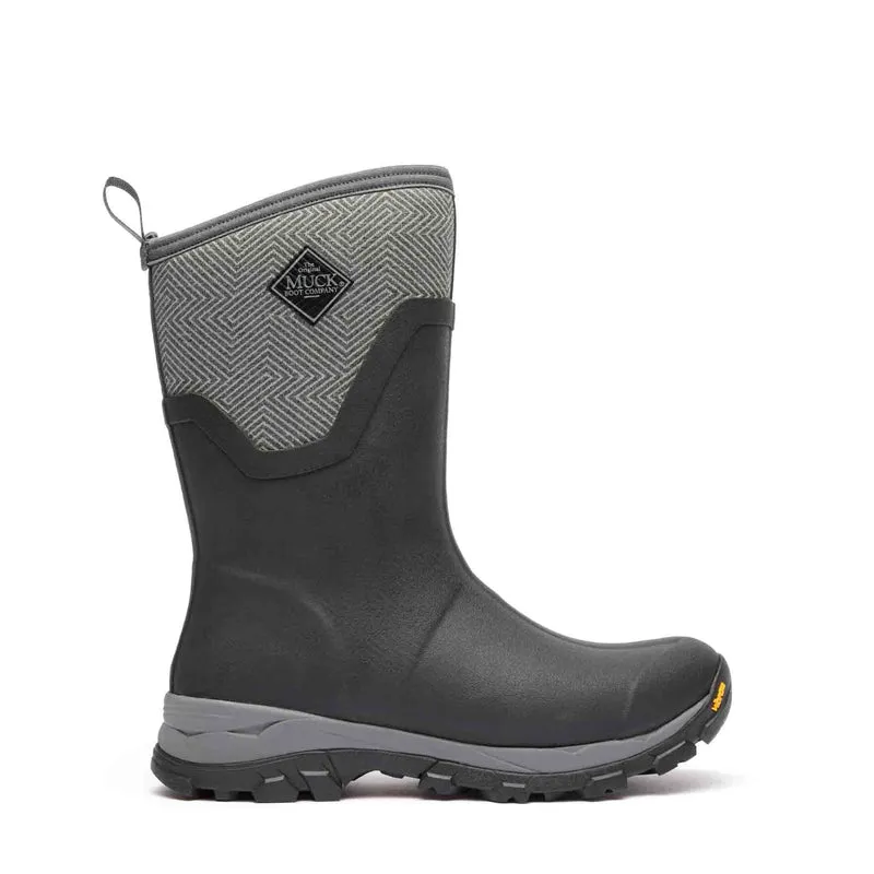 Damen Arctic Ice Vibram AG All Terrain Kurzstiefel | Black/Grey Geometric