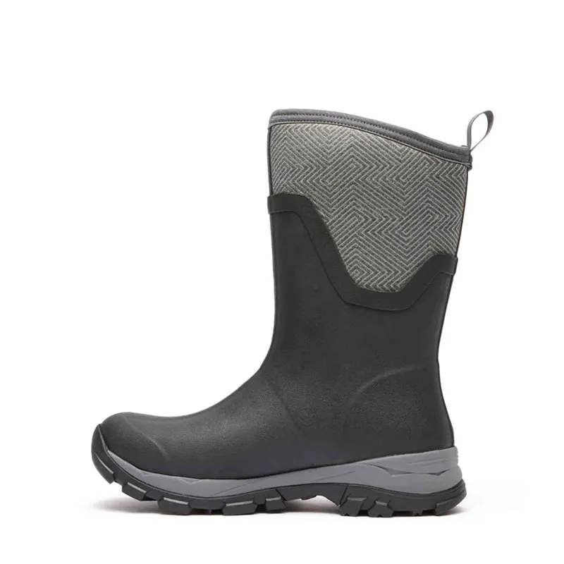 Damen Arctic Ice Vibram AG All Terrain Kurzstiefel | Black/Grey Geometric