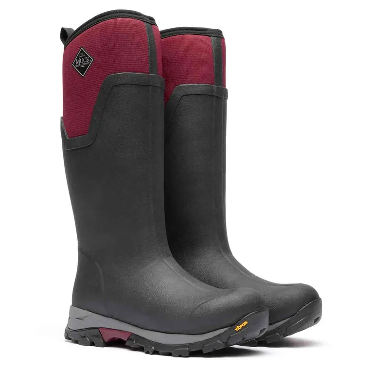 Damen Arctic Ice Vibram AG All Terrain Stiefel | Black/Maroon