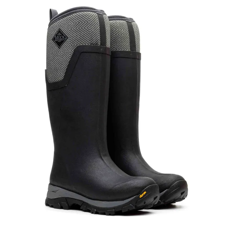 Damen Arctic Ice Vibram AG All Terrain Stiefel | Black/Grey Geometric