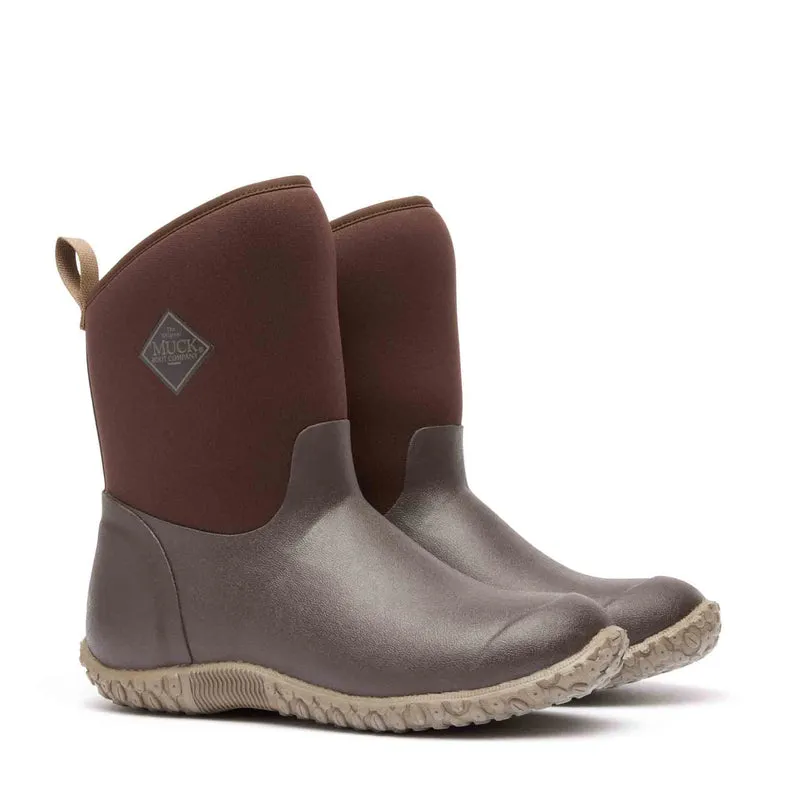 Damen RHS Muckster II Kurzstiefel | Brown/Cream Faux Fur