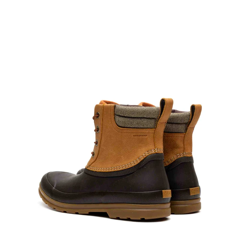 Herren Muck Originals Duck Leder-Kurzstiefel mit Schnürung | Tan/Dk Brown