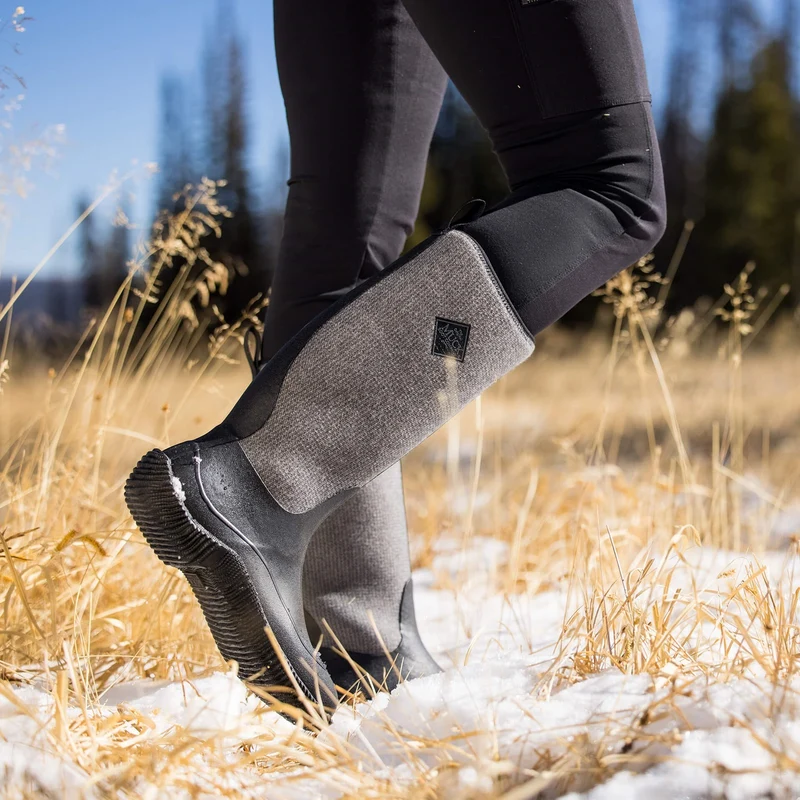 Damen Hale Stiefel | Black W/ Fuzzy Herringbone