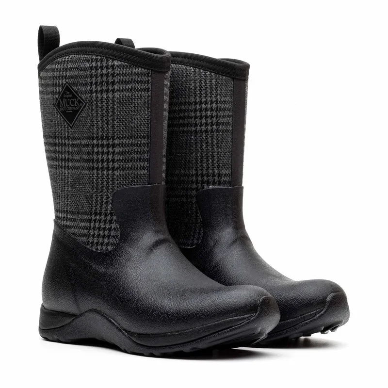 Damen Arctic Weekend Kurzstiefel | Black/Plaid
