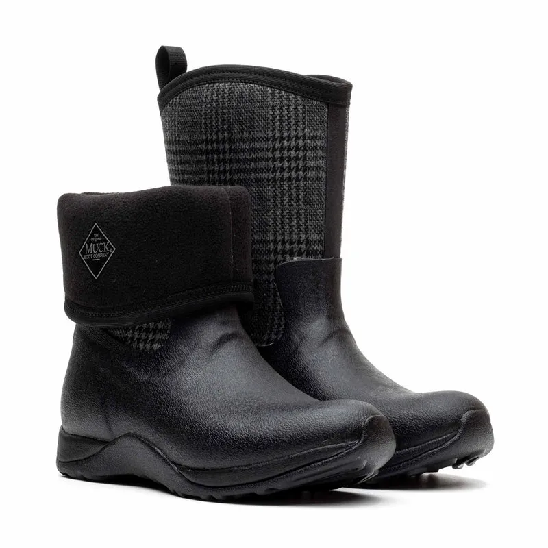 Damen Arctic Weekend Kurzstiefel | Black/Plaid
