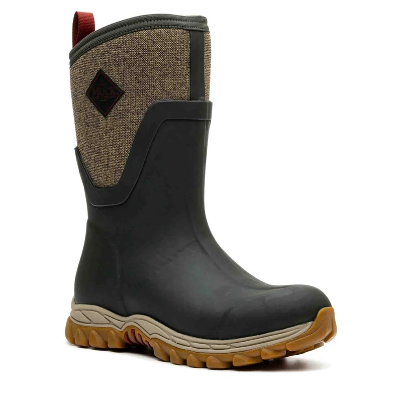 Damen Arctic Sport II Kurzstiefel | Olivgruen/Fischgraetmuster