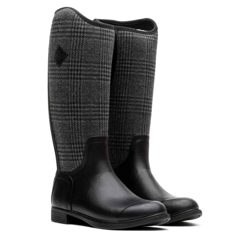 Damen Derby Stiefel | Black/Plaid