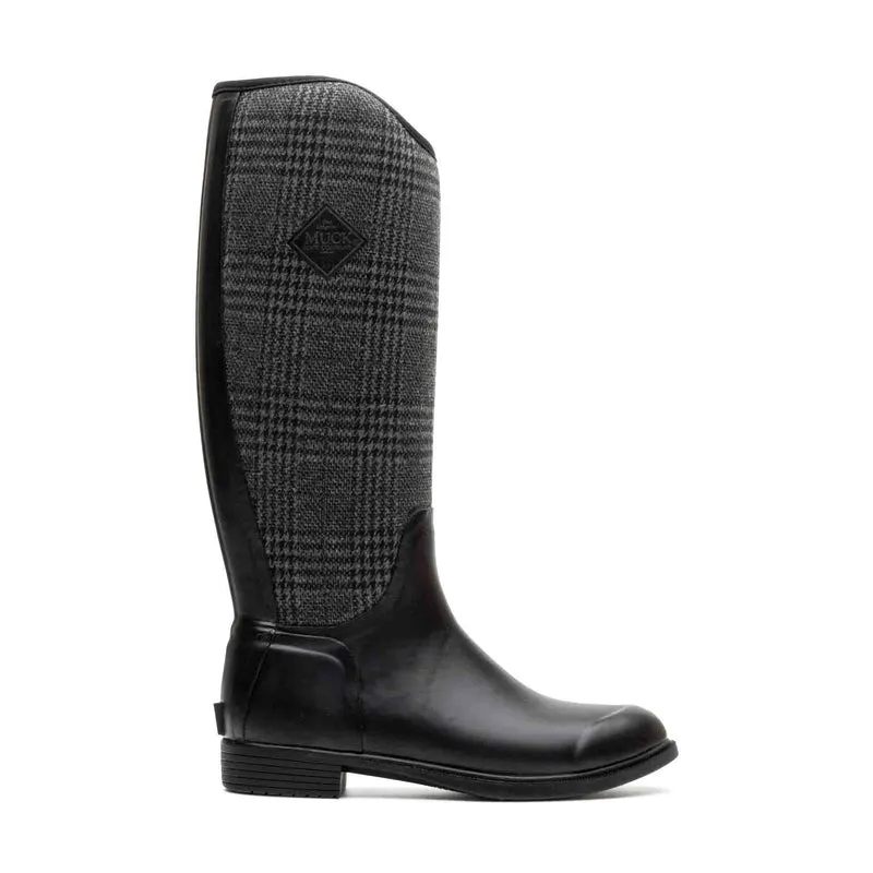 Damen Derby Stiefel | Black/Plaid