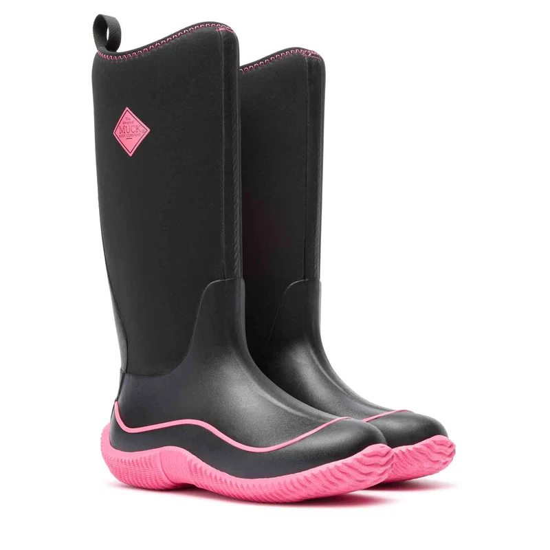 Damen Hale Stiefel | Black/Pink