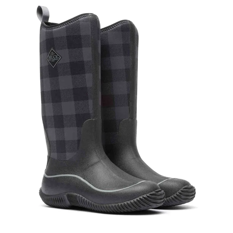 Damen Hale Stiefel | Black/Grey Plaid