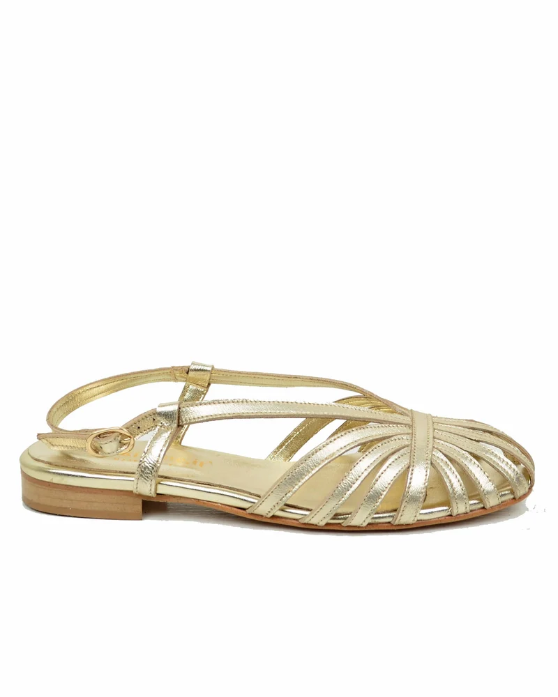 Sandali a Conchiglia Ragnetto Vera Pelle KikkiLine Bassi Sandaletti Donna