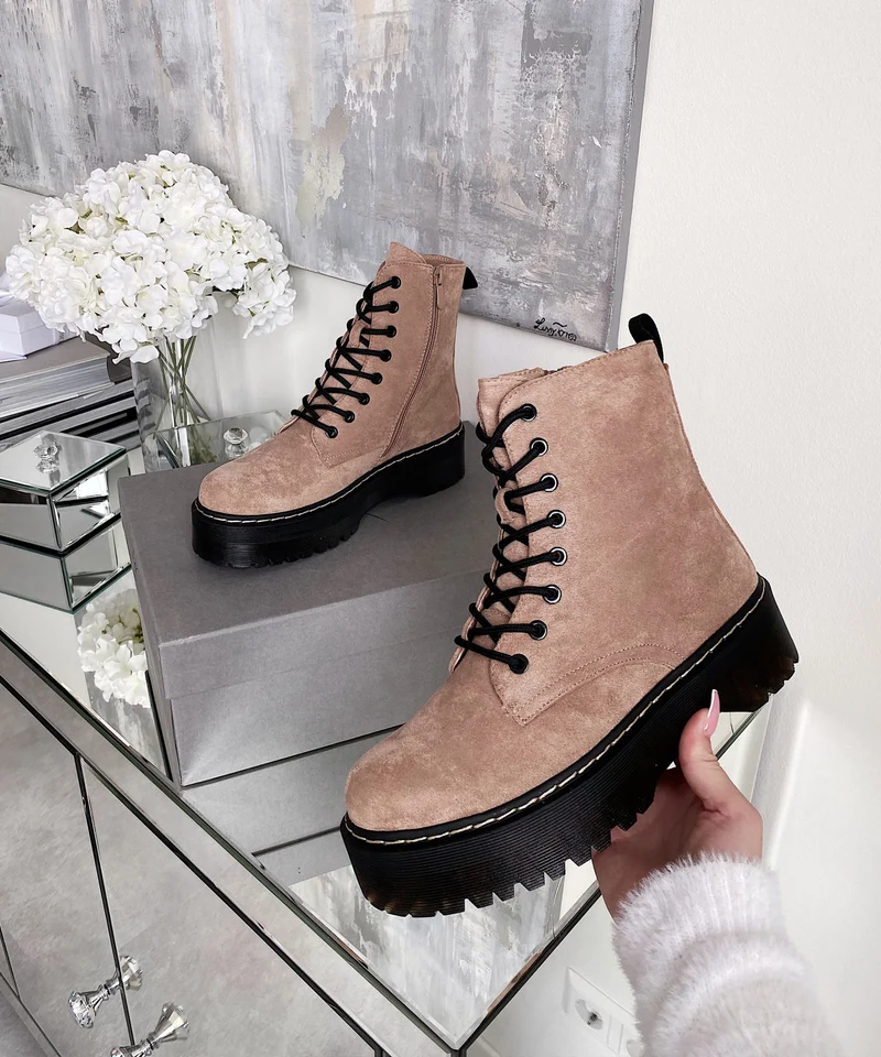 Wildleder Stiefel Serena Camel