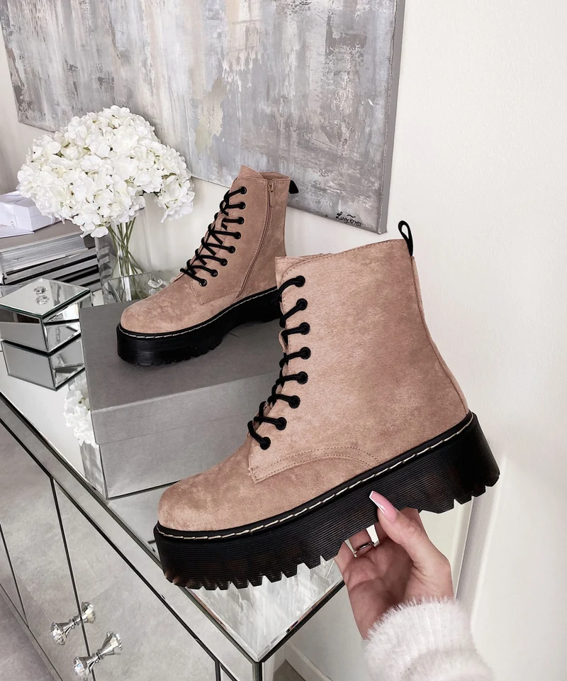 Wildleder Stiefel Serena Camel