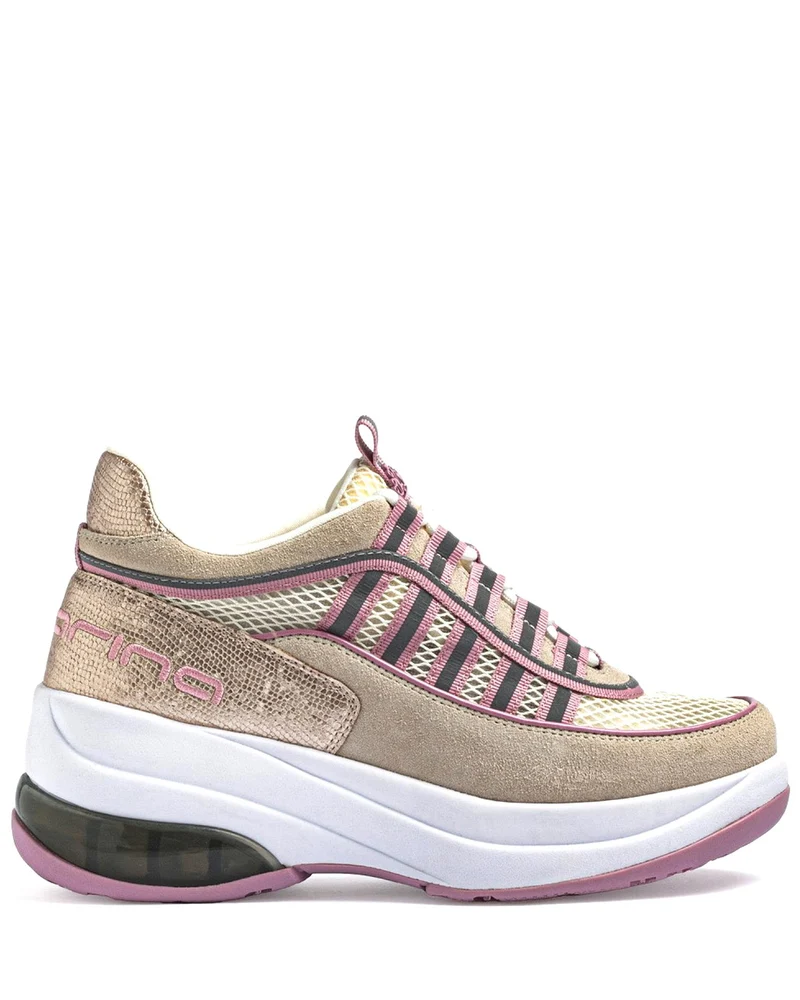 Fornarina Bubble Lacci Platform Zeppa UP Sabbia Rosa Originali stile anni 90