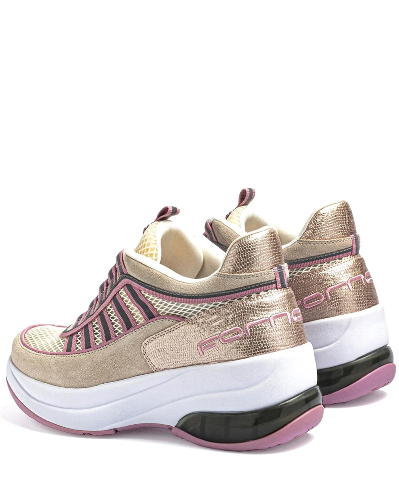 Fornarina Bubble Lacci Platform Zeppa UP Sabbia Rosa Originali stile anni 90