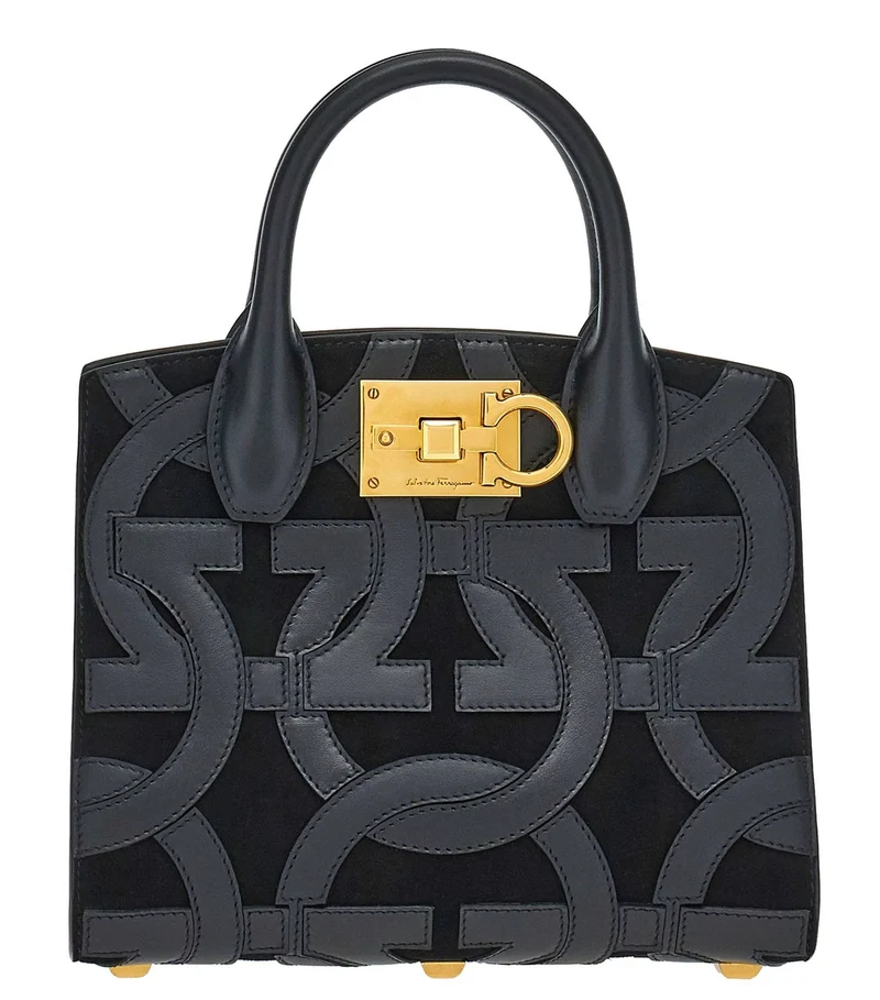 Salvatore Ferragamo Handtasche Damen Gancini Schwarz 214297 759405