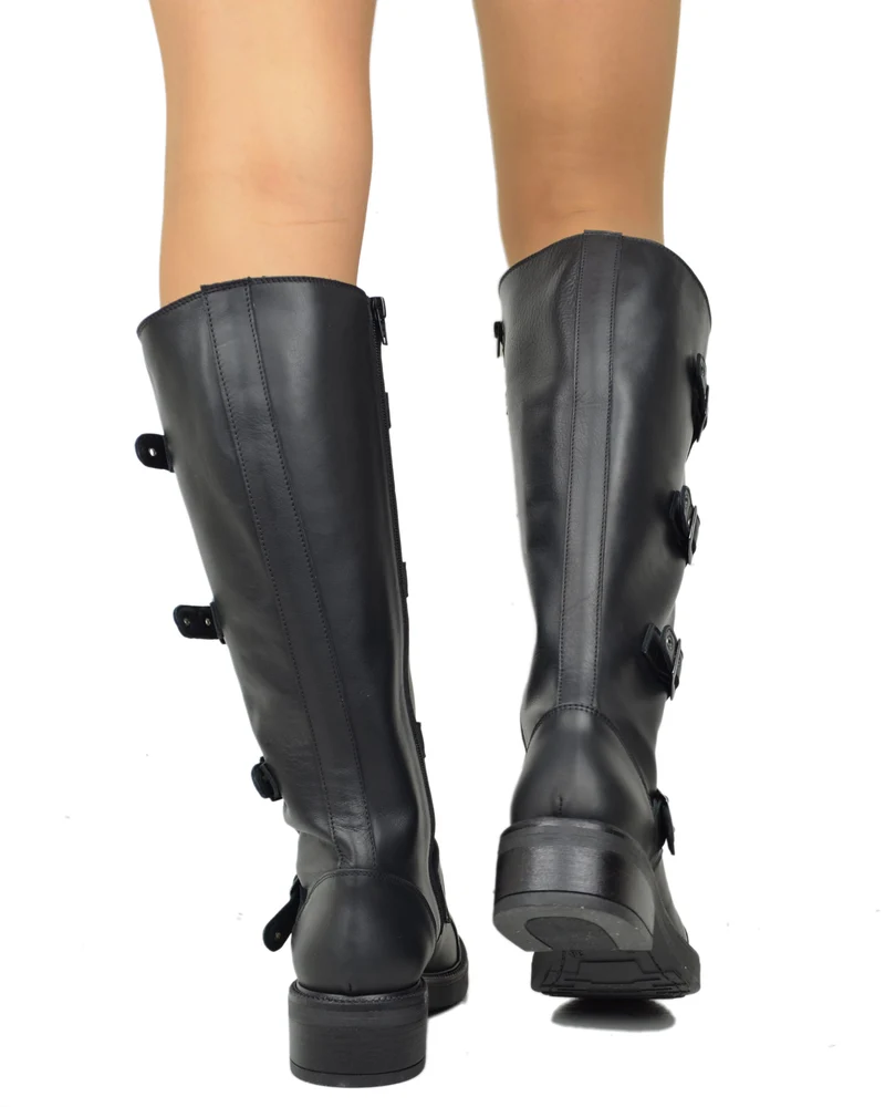 Biker Stivali con Gambale Largo XL Regolabile Perfetto per Polpacci Curvy Plus Size