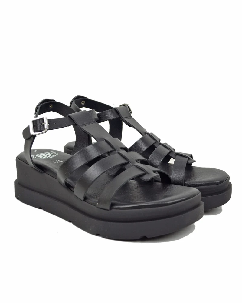 Sandali RPK Fondo Platform Plateau Grunge Vera Pelle