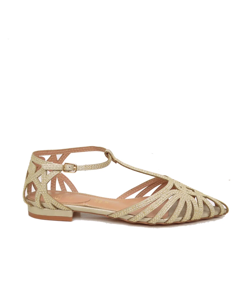 Ballerine con Borchiette Eleganti a Punta SlingBack CAFFéNero Laminato Platino