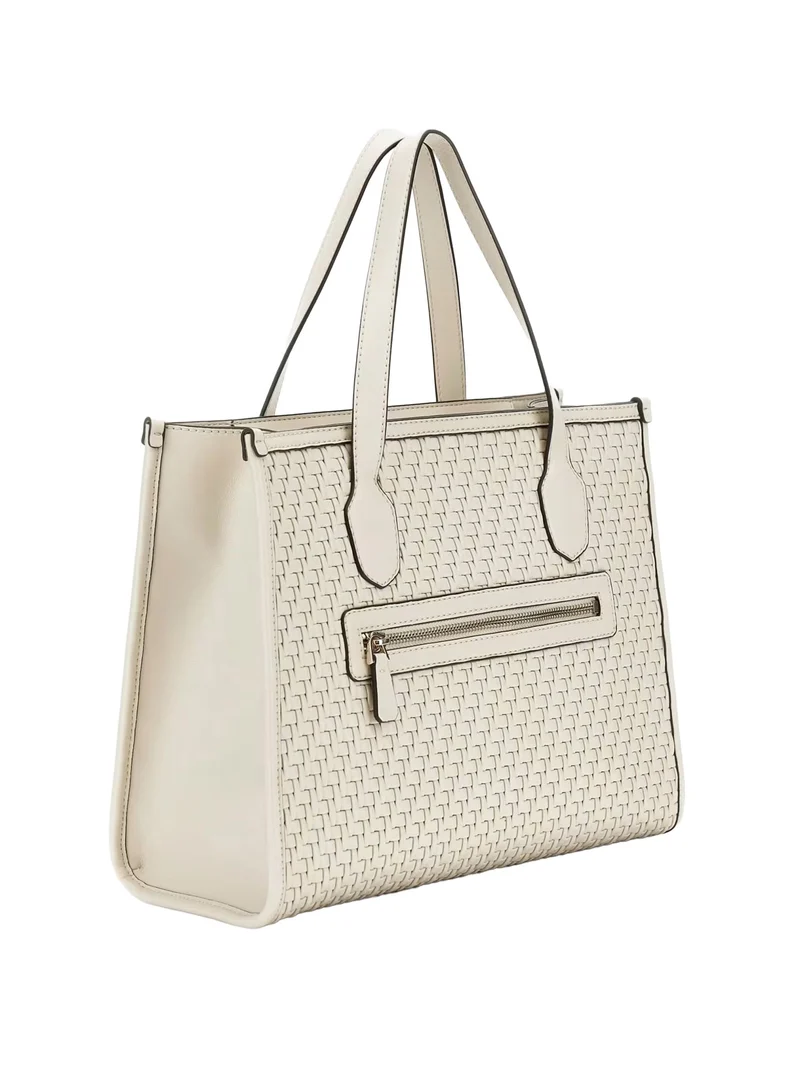 Guess Handtasche Damen Silvana Flechtoptik Bone HWWW8665220-BON