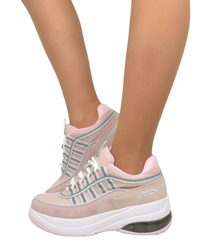 Fornarina Bubble Lacci Platform Zeppa UP PINK Originali stile anni 90
