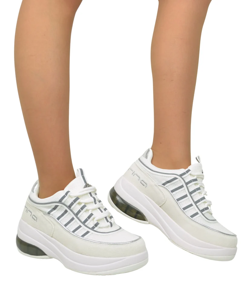 Fornarina Bubble Lacci Platform Zeppa UP WHITE Originali stile anni 90