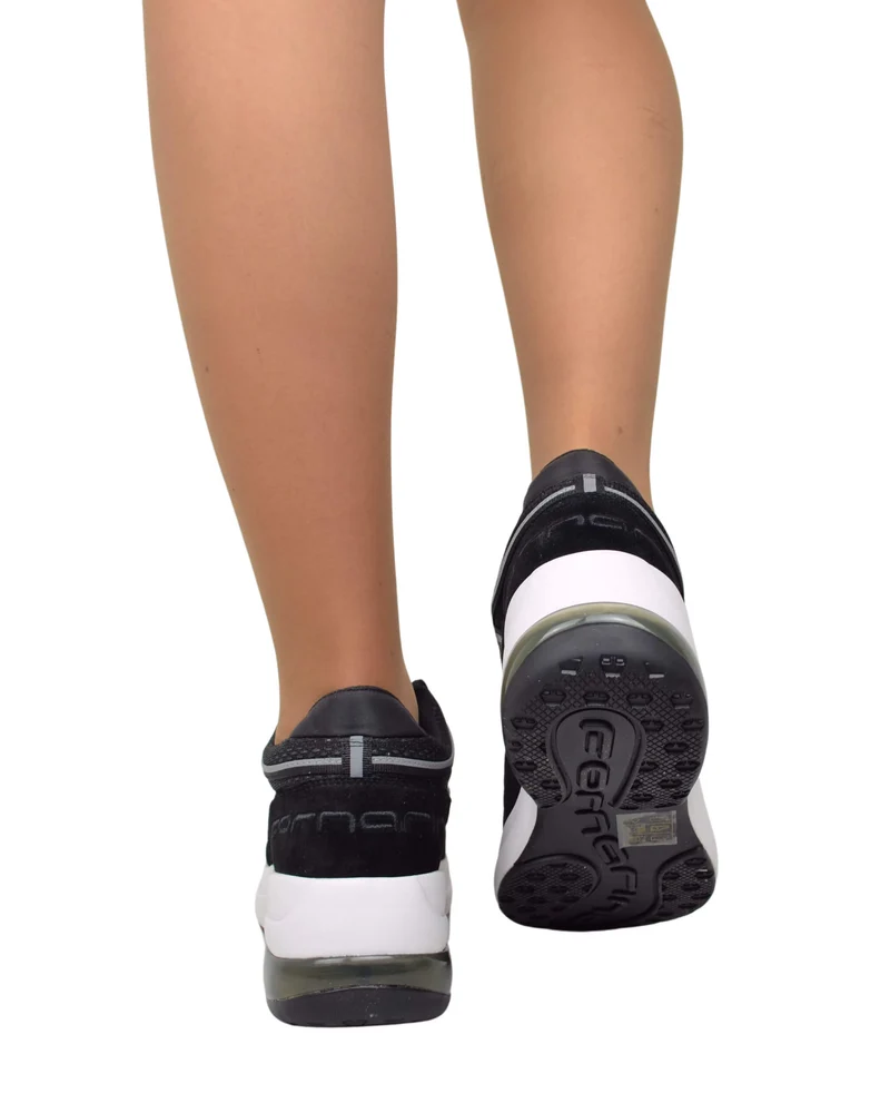 Sneakers Fornarina Bubble Lacci Platform Zeppa UP BLACK Originali stile anni 90