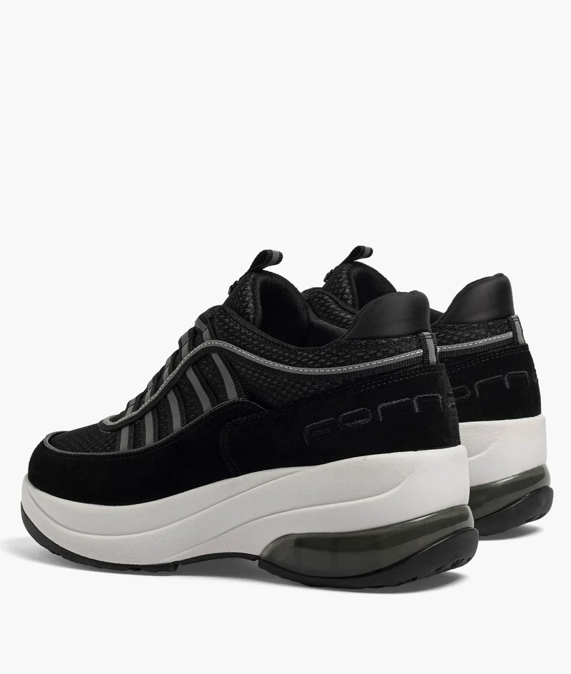 Sneakers Fornarina Bubble Lacci Platform Zeppa UP BLACK Originali stile anni 90