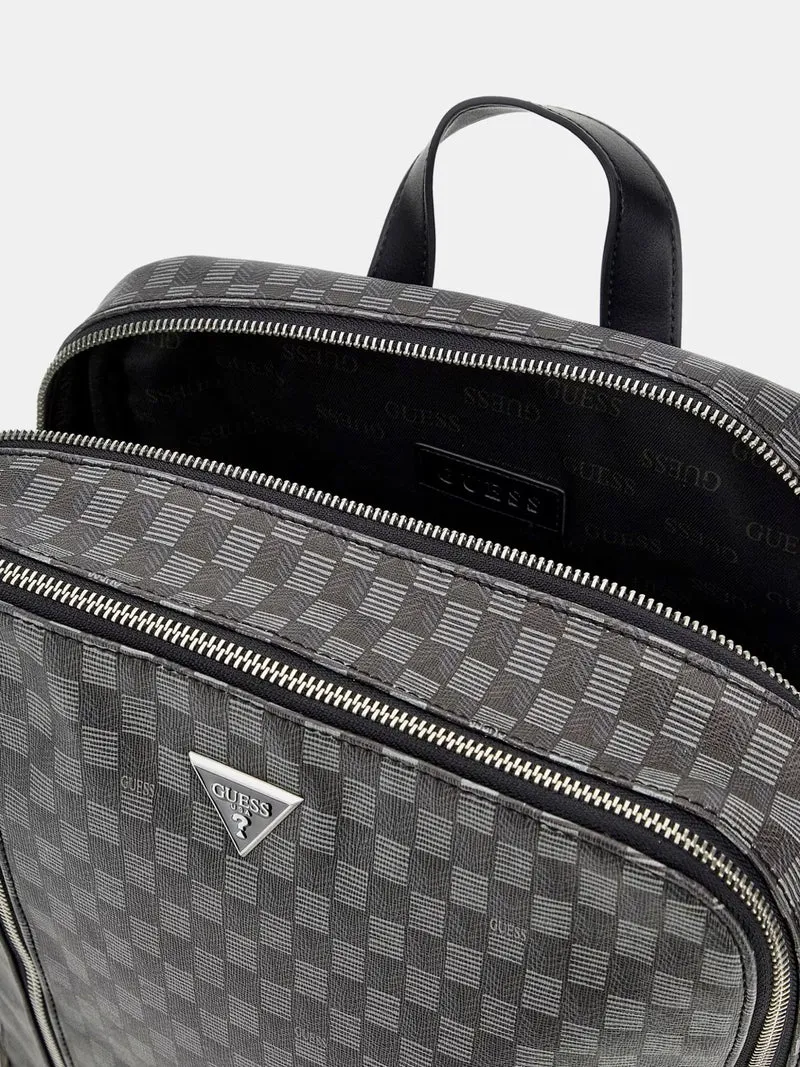 GUESS Freizeit Rucksack Unisex Torino Jet Set Eco Backpack Schwarz HMJESEP4161‑BLA