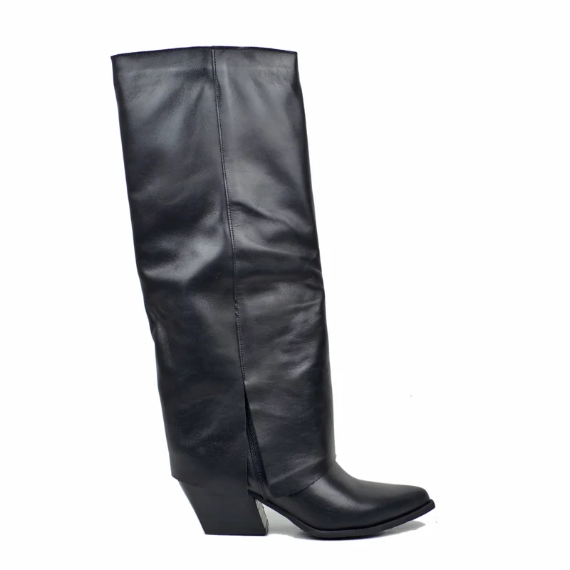 Stivali Alti Eleganti con Ghetta Tacco a Cono Tacco 7 cm comodo