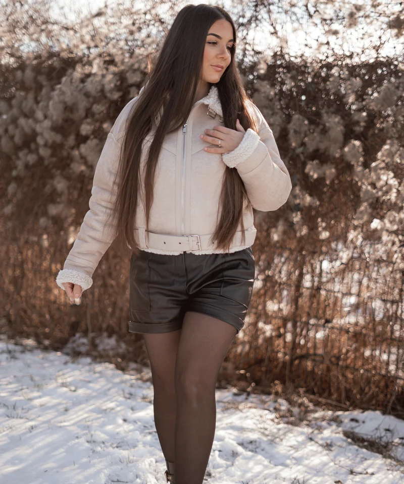 Leder Shorts Malaysia Schwarz