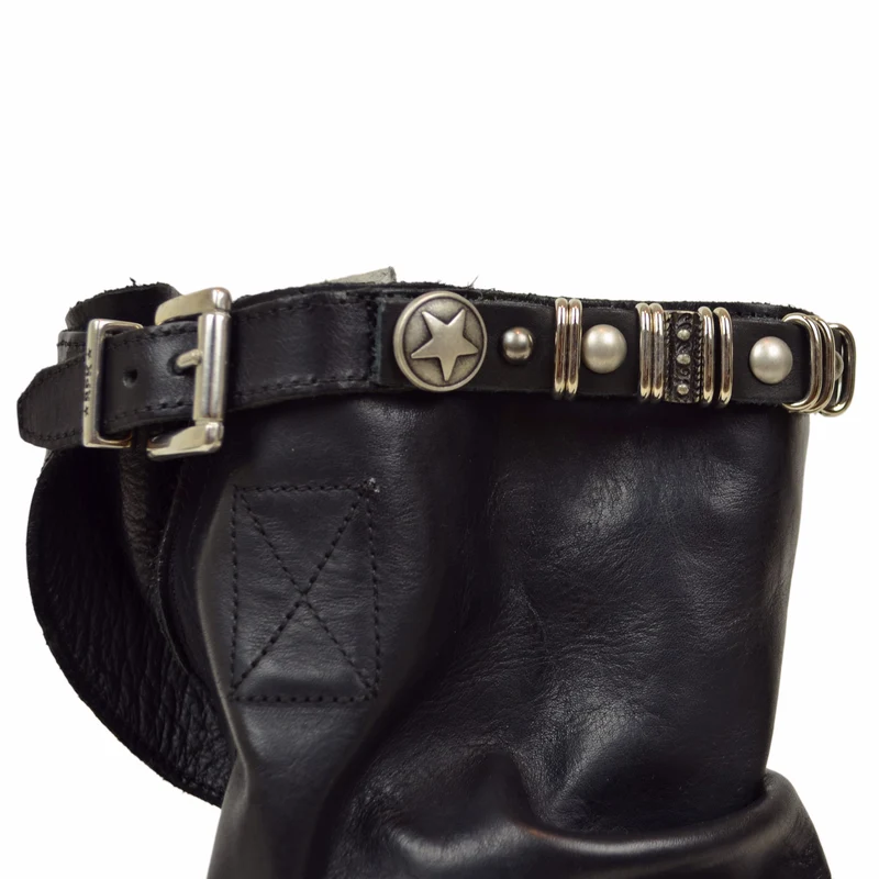 RPK Biker in Vera Pelle con Borchie Gambale Regolabile BK5F
