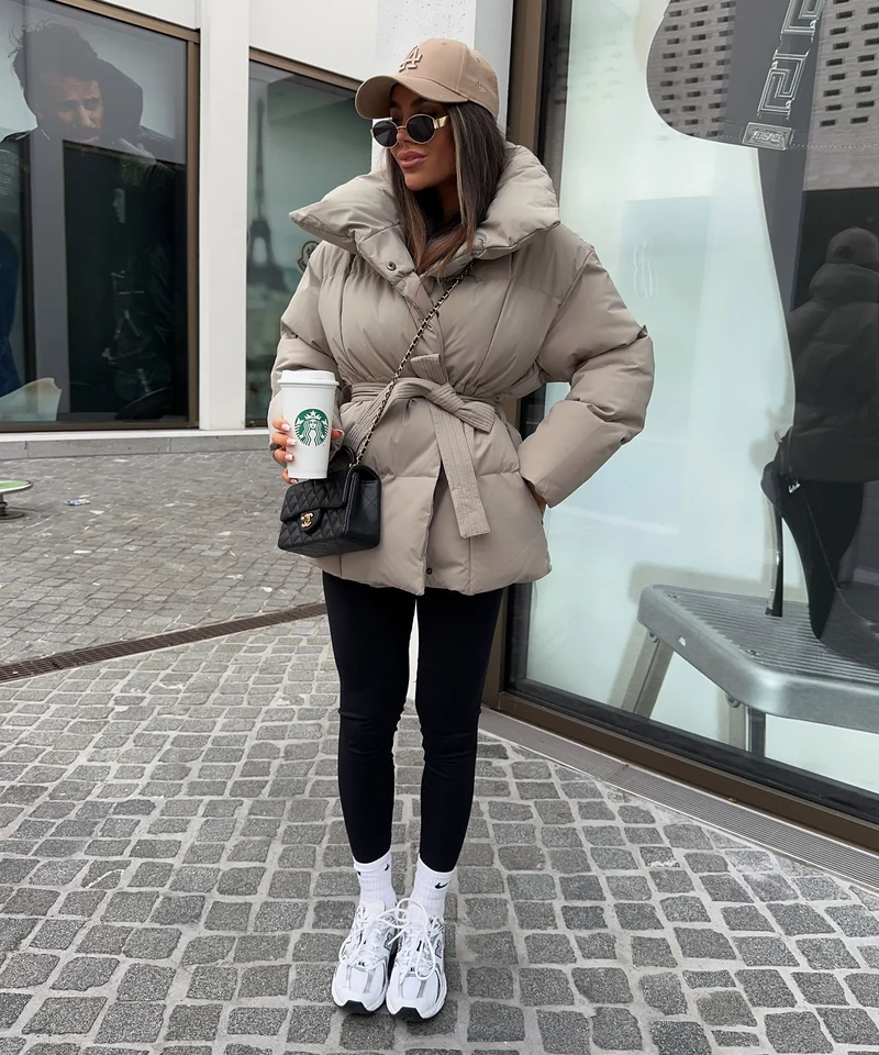 Jacke Kyleih Kurz Taupe