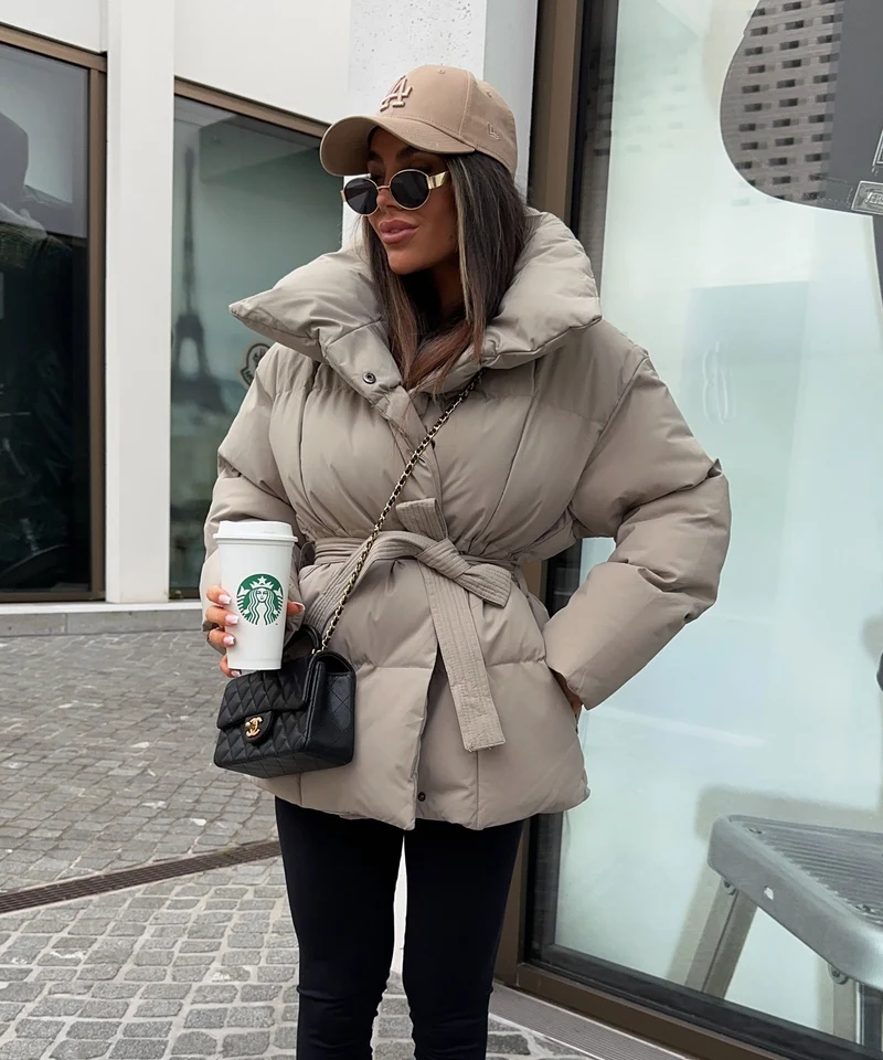 Jacke Kyleih Kurz Taupe