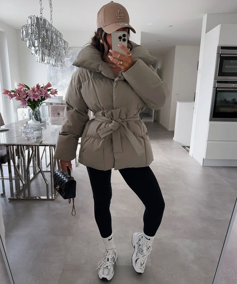 Jacke Kyleih Kurz Taupe