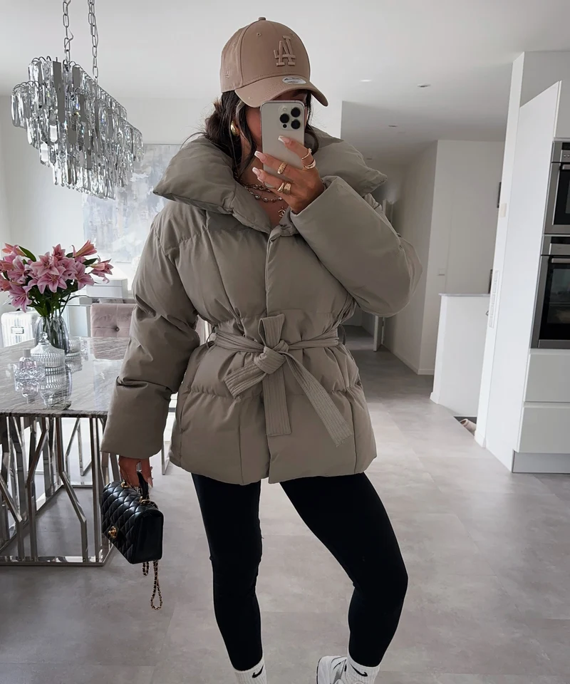 Jacke Kyleih Kurz Taupe