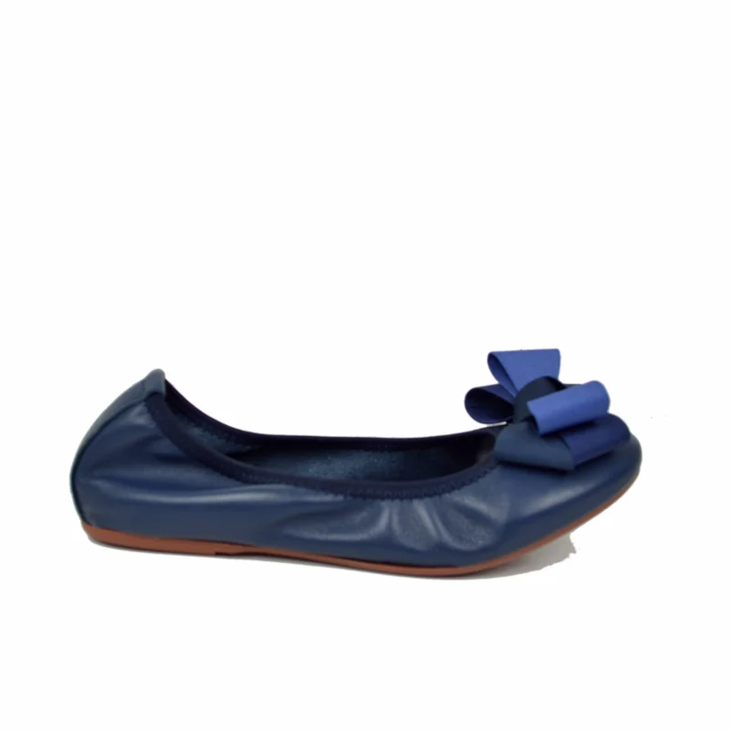 Ballerine Donna Blue con Fiocco Elasticizzate con Zeppetta interna