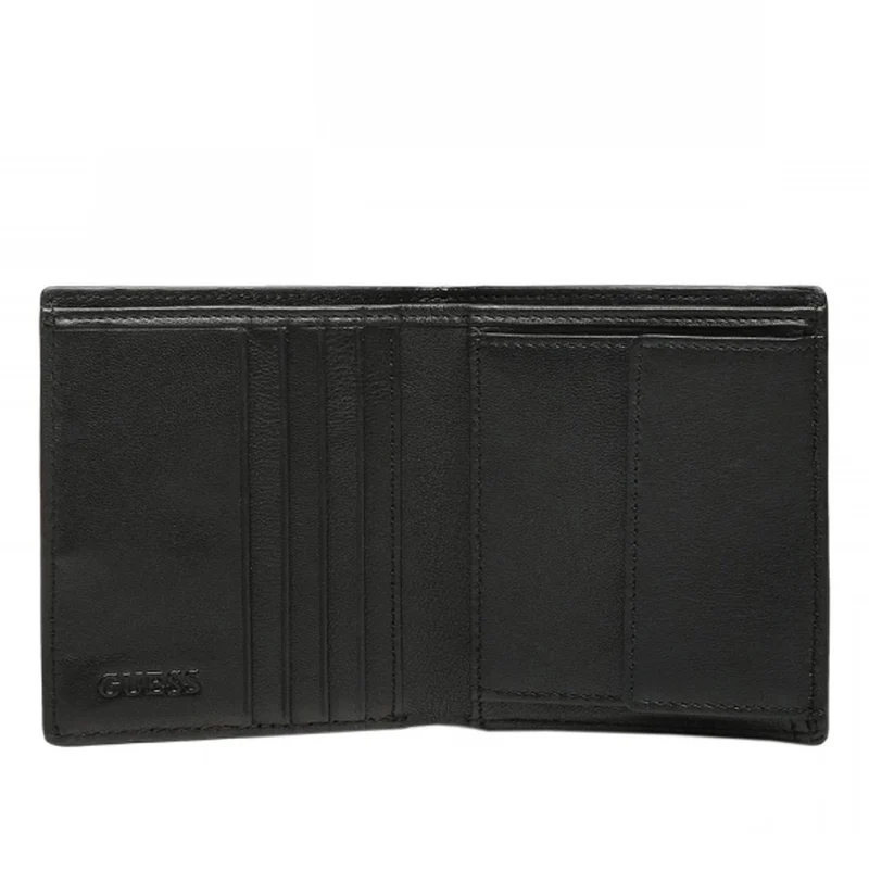 Guess Herren Geldbörse Riviera Small Billfold Wallet Schwarz SMRIVILEA22-BLA