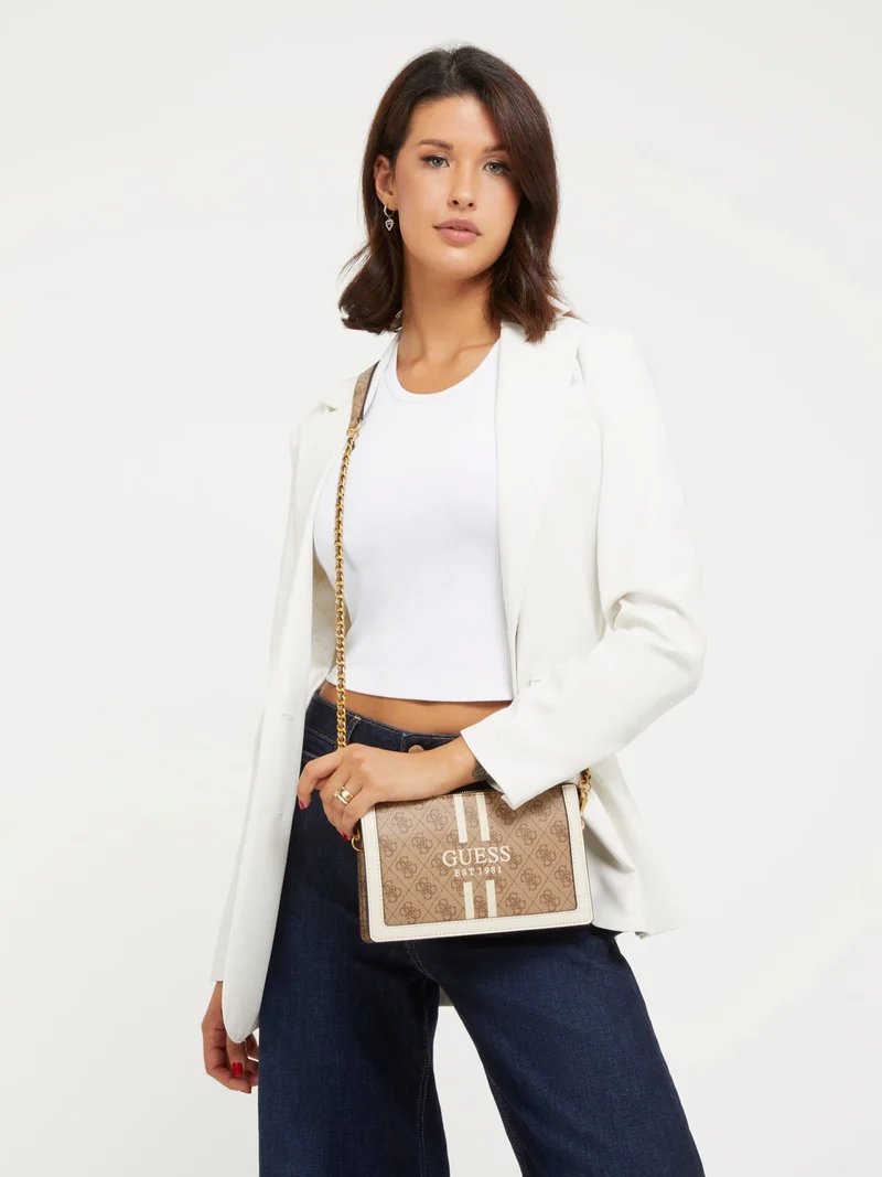 GUESS Damen Umhängetasche Noelle Braun HWSS8558730LTL